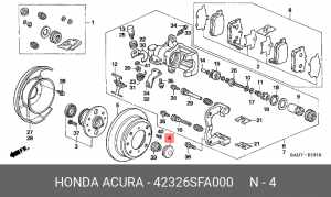 Колпак декоративный колесного диска 42326SFA000 HONDA