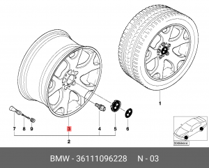 Диск колеса 36 11 1 096 228 BMW