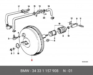Усилитель тормозной системы 34 33 1 157 908 BMW