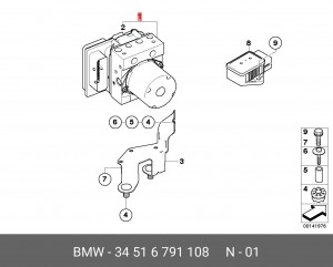 Гидроагрегат, тормозная система 34 51 6 791 108 BMW