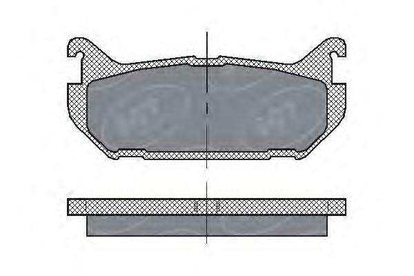 Комплект тормозных колодок, диско SP197 SCT
