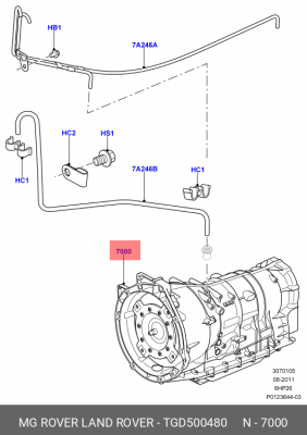 Автоматическая коробка передач TGD500480 LAND ROVER