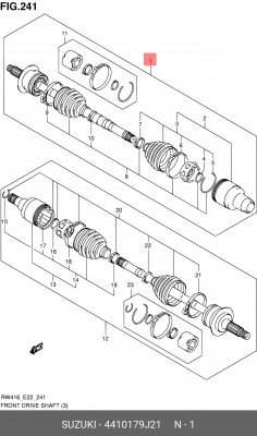 Приводной вал 44101-79J21 SUZUKI