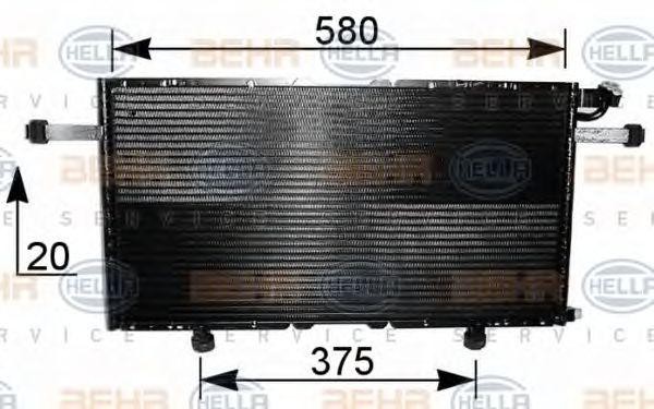 Конденсатор, кондиционер 8FC351037601 HELLA