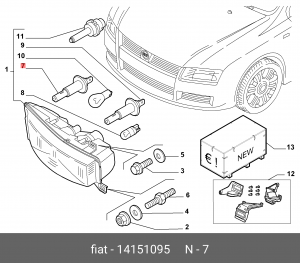 Лампа 14151095 ALFA FIAT LANCIA