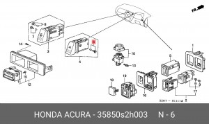 Лампа 35850S2H003 HONDA