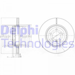 Тормозной диск BG9789 DELPHI