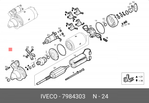 Подшипник со стороны привода, стартер 7984303 IVECO