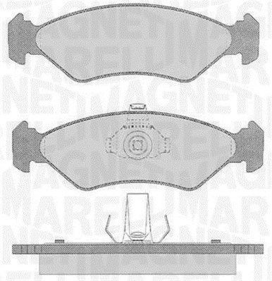 Комплект тормозных колодок, диско 430216170433 MAGNETI MARELLI
