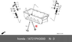 Выпускной клапан 14721PH3000 HONDA