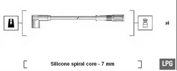 Ккомплект проводов зажигания 941095780616 MAGNETI MARELLI