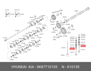 Колпачок маслосъемный 0K87T10155 HYUNDAI KIA