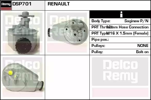 Гидравлический насос, рулевое управление DSP701 DELCO REMY
