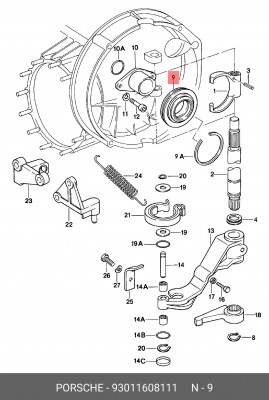 Выжимной подшипник 93011608111 PORSCHE