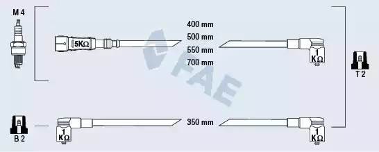Ккомплект проводов зажигания 85691 FAE