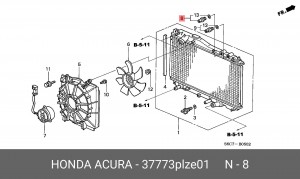 Термовыключатель, вентилятор радиатора 37773PLZE01 HONDA