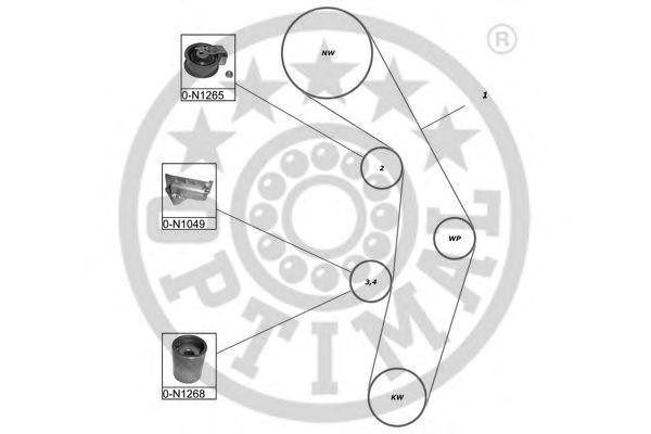 Комплект ремня ГРМ SK-1378 OPTIMAL