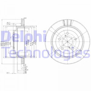 Тормозной диск BG3154 DELPHI