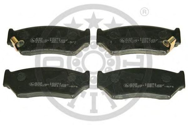 Комплект тормозных колодок, диско 10291 OPTIMAL