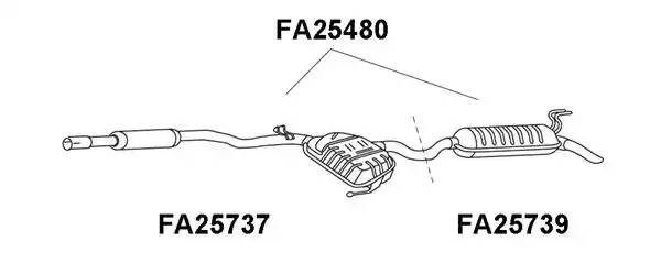 Глушитель выхлопных газов конечный FA25480 VENEPORTE