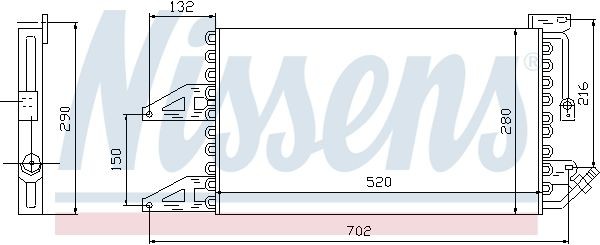 Конденсатор, кондиционер 94566 NISSENS