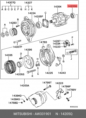 Подшипник AW331901 MITSUBISHI