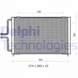 Конденсатор, кондиционер TSP0225362 DELPHI