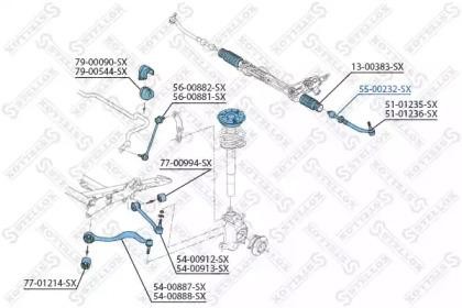 Наконечник рулевой тяги 55-00232-SX STELLOX