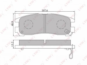 Колодки тормозные дисковые BD-5508 LYNXAUTO
