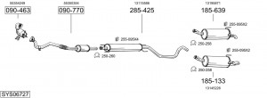 Средний глушитель выхлопных газов 282699 BOSAL