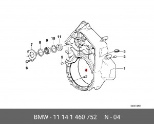 Болт крепления 11 14 1 460 752 BMW