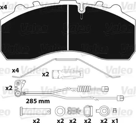 Колодки тормозные дисковые 882201 VALEO PHC