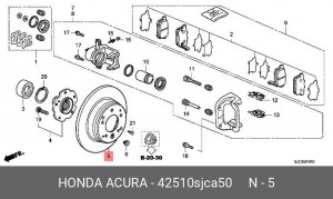 Диск тормозной 42510SJCA50 HONDA