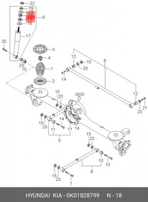Деталь 0K01828799 HYUNDAI KIA