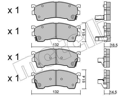 Комплект тормозных колодок, диско 22-0223-0 METELLI