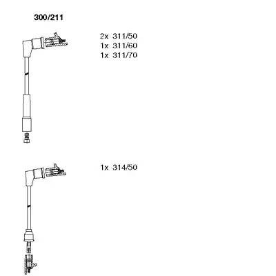 Ккомплект проводов зажигания 300211 BREMI
