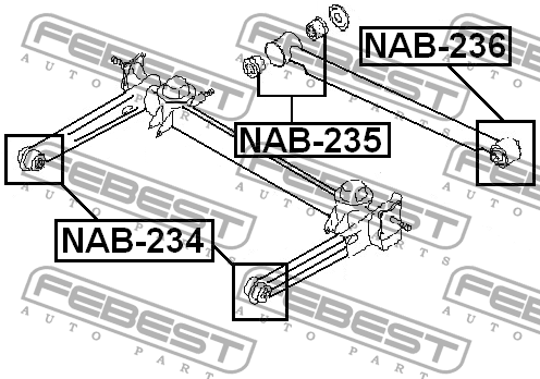 Втулка рычага подвески NAB-235 FEBEST
