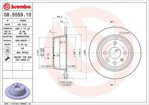 Тормозной диск 08.5559.10 BREMBO