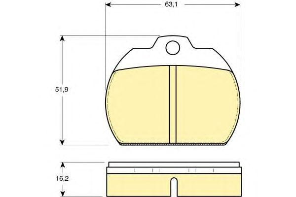 Комплект тормозных колодок, диско 6105911 GIRLING