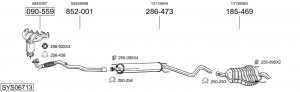 Средний глушитель выхлопных газов 282877 BOSAL