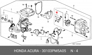 Бегунок распределителя зажигани 30103PM5A05 HONDA