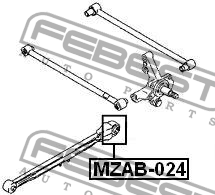 Сайлентблок - втулка амортизатора подвески MZAB-024 FEBEST