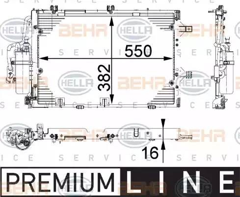 Конденсатор, кондиционер 8FC 351 301-191 HELLA