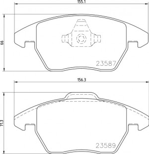 Колодки тормозные дисковые MDB3022 MINTEX