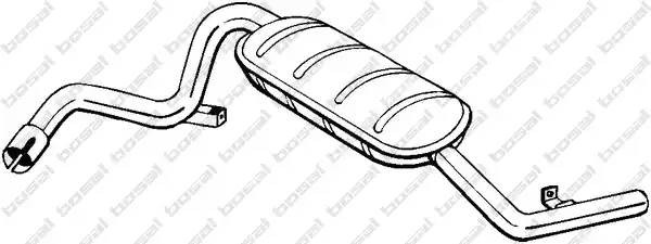 Глушитель выхлопных газов конечный 148-881 BOSAL