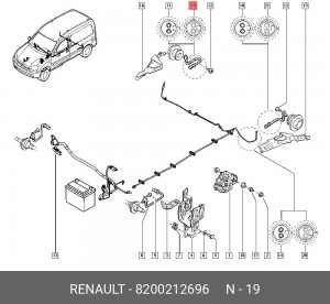Датчик, частота вращения колеса 8200212696 RENAULT