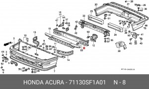 Носитель, буфер 71130SF1A01 HONDA