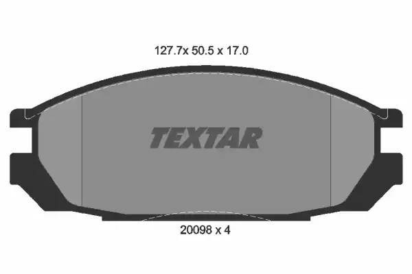 Комплект тормозных колодок, диско 2009801 TEXTAR