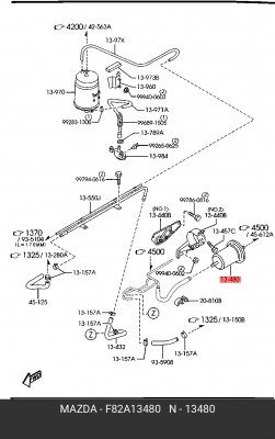 Фильтр топливный F82A13480 MAZDA