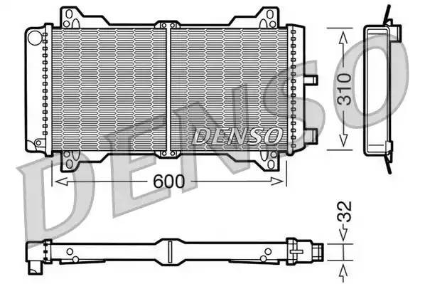 Радиатор, охлаждение двигател DRM10014 DENSO